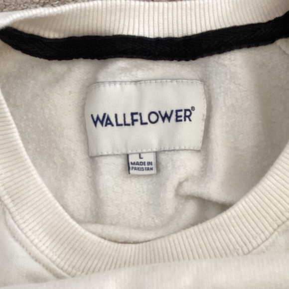 Wallflower White Sweatshirt with Black Trim - Picture 3 of 6